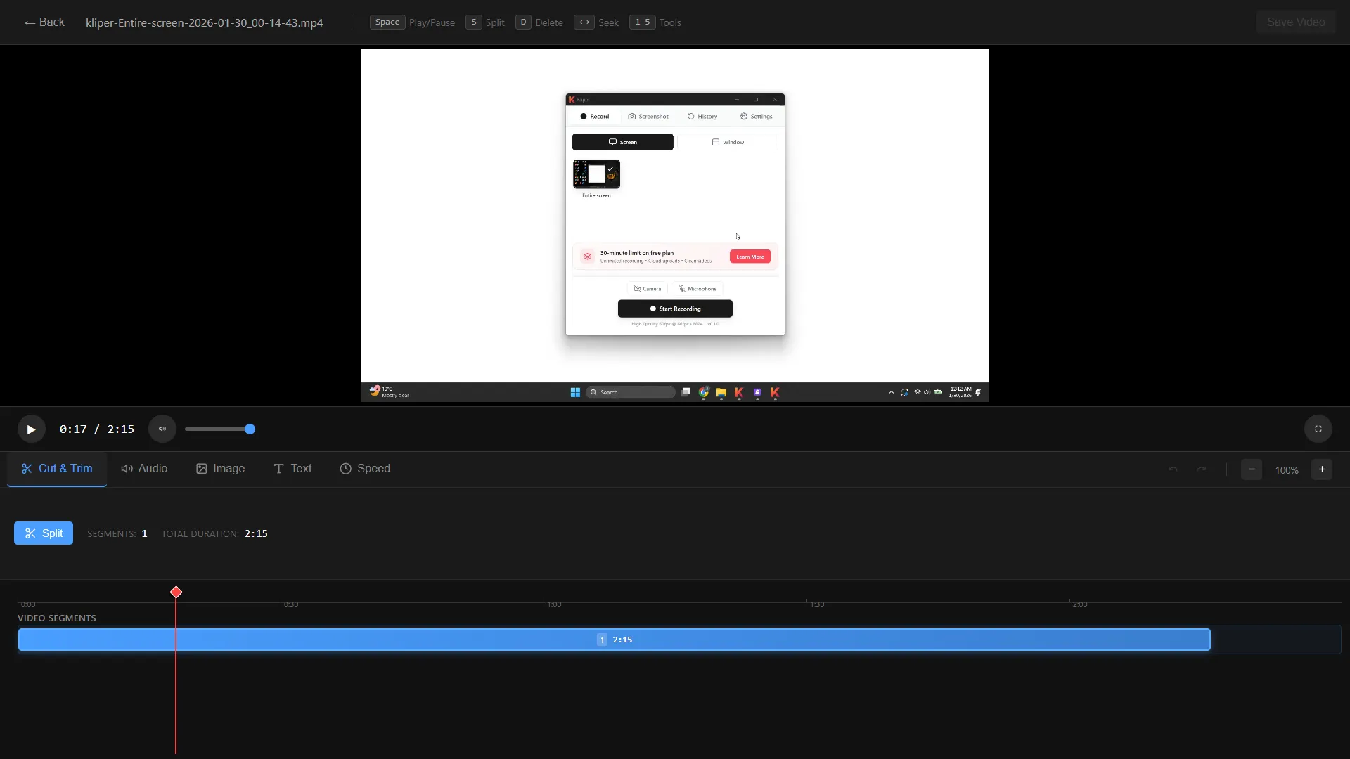 Edit your recordings